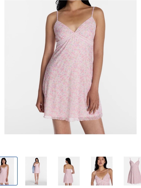 No Boundaries Other - No Boundaries Pink Floral Slip Dress with Spaghetti Straps